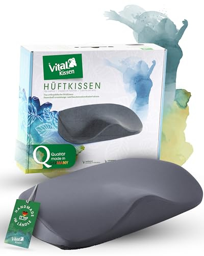 VitaL Kissen® – Hüftkissen- das Original. Orthopädisches Sitzkissen – Ergonomisches Keilkissen für Bürostuhl & Stuhl – Entlastet Rücken, Hüfte, Knie & LWS – Gegen Schmerzen & für aufrechtes Sitzen