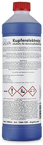 Cuivre électrolyte alcalin / basique 1000 ml - pour matériaux sensibles aux acides