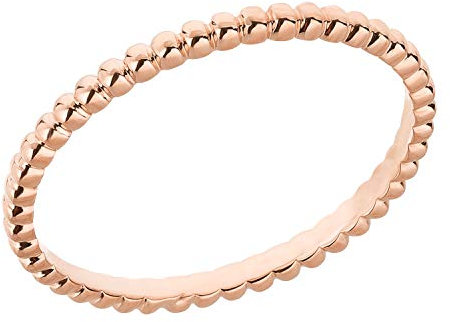 Ardeo Aurum Damenring aus 375 Gold Roségold Stapelring Vorsteckring Kugeln schmal Gr. 52