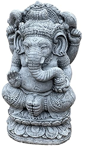 stoneandstyle Steinfigur Ganesha 12,1 kg frostfest Steinguss massiv