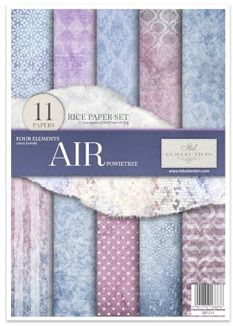 ITD Collection – Rispapper kreativt set, A4, Decoupage-rispapper, servetteknik, valbar i olika färger, 29,7 x 21 cm (RP011- HS code 48021000)