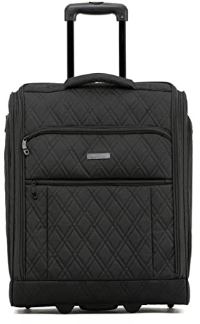 Flight Knight 56x45x25cm easyJet & British Airways Large Carry On Approved & Tested Maximum Size Hand Luggage Case - 2 Wheels - Ultra Lightweight Durable Soft Case Textile Cabin Suitcase