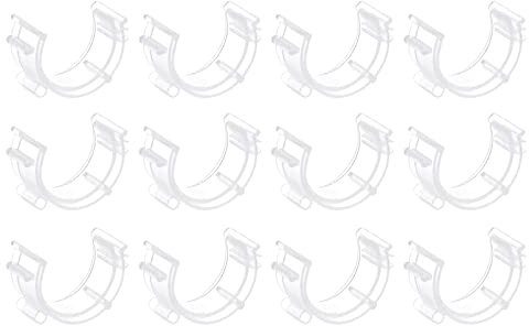 sourcing map 50 Stück Nähen Spule Halter Kleine Clips Klemmen Weiß | Kunststoff Nähwerkzeug Zubehör, für Verhindern Abwickeln Fadenschwänze
