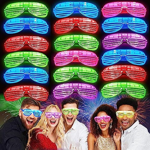 DISOK - Gafas Led Colores. Gafas Luces LED Neon para fiestas, despedidas, eventos, party, bodas, photocall. (10)