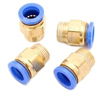 Racor neumático R 3/8 a 12 mm IQS, 4 unidades, conexión de aire comprimido