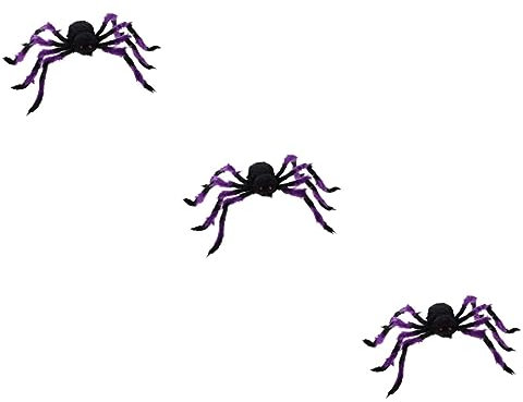 Yardwe 3stücke Halloween Riesen-Spinnen-Dekoration Große Spinnen-Requisite Für Gruselige Partys Und Halloween-Events Für Haunted Houses Und Festtagsdekorationen Groß