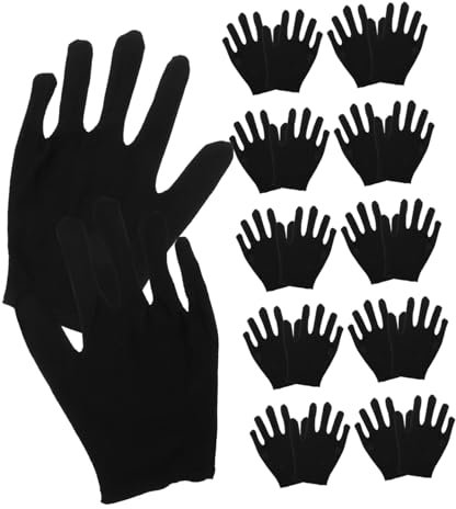 TOVINANNA 12paare Baumwollhandschuhe Sicherheitshandschuhe Arbeitshandschuhe Für Gartenarbeit Reinigung Industriearbeiten Schutz Vor Verletzungen Feuchtigkeitshandschuhe Für Innen Und Außenb