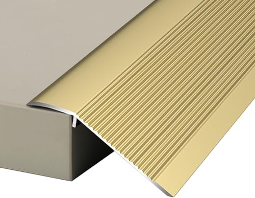 Seuil De Porte Barre, Profil Rail De Transition Plate, Robuste Et Durable, Surface Lisse, Baguette Recouvrement, Facile À Installer, Barre De Seuil pour Balcon/Porte D'entrée