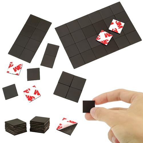 Magnetic Squares with Adhesive Backing(144PCS Each 3/4 x 3/4),Self Sticky Pre-Cut Magnet Tape Strip for Classroom Decor,Family Activities,Peel and Stick for Cards/Picture/Poster (80mil Magnet)