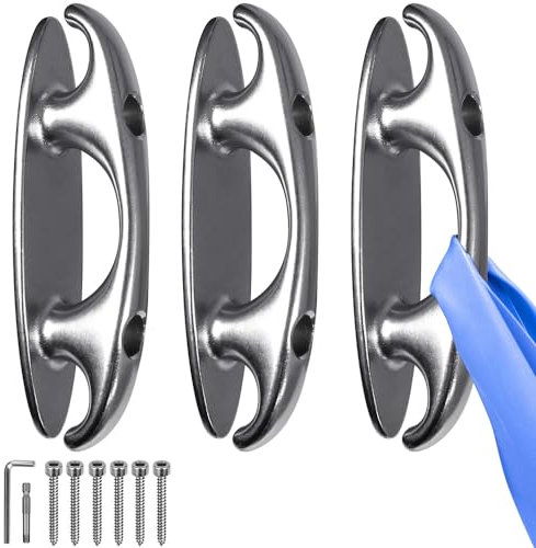 Kipika Resistance Band Wall Anchors, Stainless Steel Wall Mounted Anchors for Resistance Training, Heavy Duty Workout Hook for Home Gym Physical Therapy and Strength Training, 2000 LB Capacity, 3 Pack