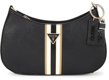 GUESS Noelle Damen-Umhängetasche mit Reißverschluss Nero, Nero, One Size, Noelle Top Zip Umhängetasche