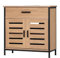 EUGAD Mobiletto, Mobile Lavabo, Mobile Bagno, con 1 Cassetto Grande, 2 Ante a Ribalta, Ripiano Regolabile, MDF, 60x30x60cm, Rovere Chiaro