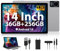 RUSHAR Tablette 14 Pouces, Tablette Android 14 avec 36Go RAM +256Go ROM (1TB TF),Tablette 4G LTE/SIM+5G WiFi,11580mAh|2240 * 1400HD|Octa-Core 2.0GHz|13MP+8MP|Face ID|BT 5.0,Tablette avec étui,Silver