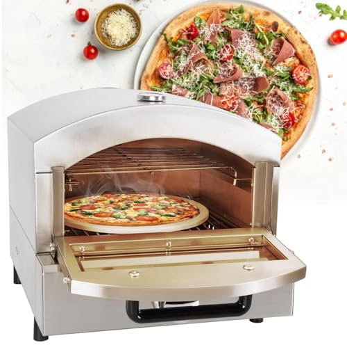 Forno Per Pizza Commerciale Da Banco, 12 Single Deck Layer, Forno Elettrico Per Pizza In Acciaio Inox Con Rilevatore Di Temperatura E Vetro Visivo,Gas