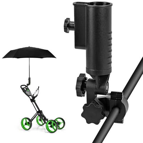WEIMELL Heavy Duty 180° Adjustable Umbrella Holder for Golf Push Carts