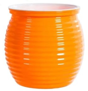 SHUIXIAYUE Vaso da fiori autoirrigante in plastica trasparente, a doppio strato, automatico, assorbe l'acqua, per coltura idroponica pigra (arancione)