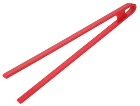 Sosoport Silicone Kitchen Tongs Food Tongs Heat Resistant Red BBQ Grilling Serving Clip for Frying and Baking