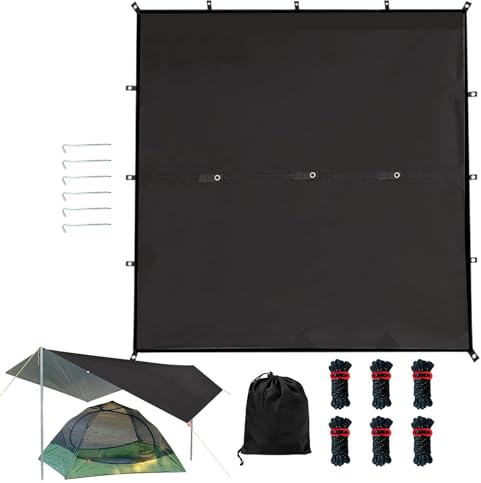 Ranley Campingtarp, Sonnensegel, Outdoor-Ausrüstung Mit Aufbewahrungstasche Wasserdichtes Tarp Für Wanderungen Camping Strandaktivitäten