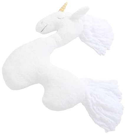 TOPBATHY Soft Newborn Photography Prop Pillow Unicorn Design for Girl Photoshoots Comfortable Posing Cushion with Head Shaping Support Easy to Clean and Maintain for Studio Home Use