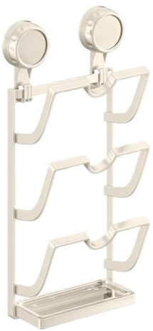 Mppchhn Pot Lid Rack | 3-Tier Pot Lids Holder for Cabinet Door or Wall | No Drilling Space-Saving Storage for RV Kitchenette Cabinet Door Pantry Corner Cooking Station