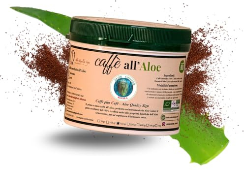 Aloe Center Caffè all’Aloe Arabica 100% – Con Estratto di Aloe Arborescens, 150g per Circa 45 Tazzine – Caffè Naturale per Moka Classica, Qualità Premium
