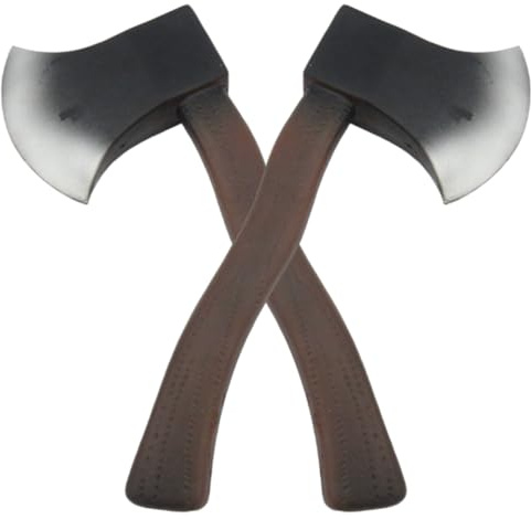 BEAHING ASCE 2 Pezzi 11x4, 9, Ascia in Schiuma realistica, puntello per Festa in Costume di Halloween, Decorativa