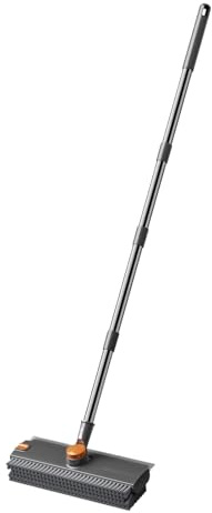Cepillo de fregar ajustable para suelo – Depurador multifuncional de mango largo, herramienta de limpieza resistente, material para cerdas, uso versátil en interiores y exteriores, cuarto de baño