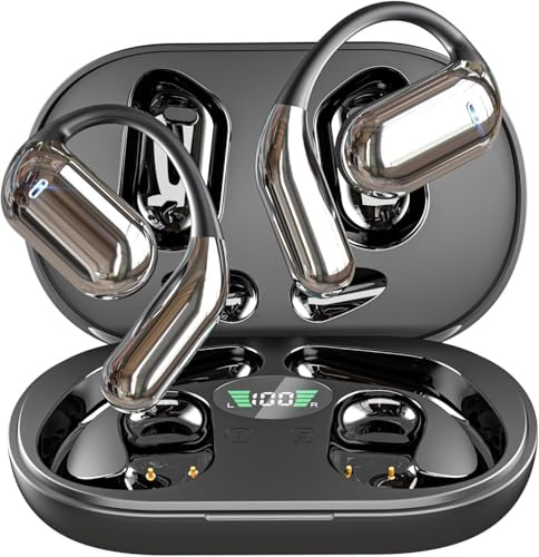 Cuffie Bluetooth Auricolari Bluetooth 5.4, Sport Cuffiette Wireless, Cuffie Open Ear 48 Ore di Riproduzione, Cuffie Senza Filo HiFi Stereo IP7 Impermeabili, Auricolare Bluetooth per iOS & Android
