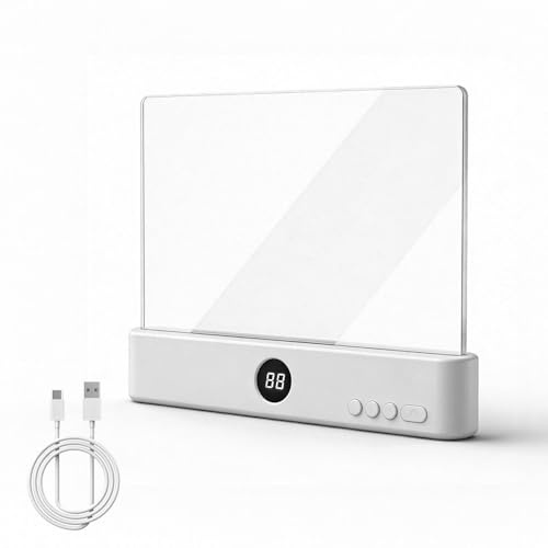 XPJBKC Leselampe Buch, Buchlampe Flach Dimmbar, Intelligente LED Buchlicht mit 3 Farben und Timer, USB Wiederaufladbare Buchleselampe für Nachtlesungen im Bett (Weiß)