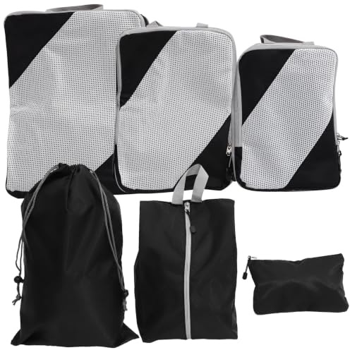 Toyvian 6piezas Cubos de Embalaje con Compresión para Viaje Organizador de Maletas y Resistente Manchas Bolsas de Almacenaje para Ropa y Artículos de Aseo para Viajes de Negocios