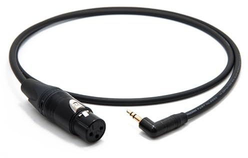 enoaudio Mogami 2893 Quad Kamera-Richtmikrofon Kabel DSLR | Neutrik Gold 3,5mm L Miniklinke - XLR female, 45 cm