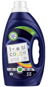 Burti Color Feinwaschmittel flüssig 1,45l - mit Farb-Schutz reinigt bunte & farbige Textilien schonend & unterstüzt die Leuchtkraft der Farben, ohne Mikroplastik für ca. 26 Waschladungen