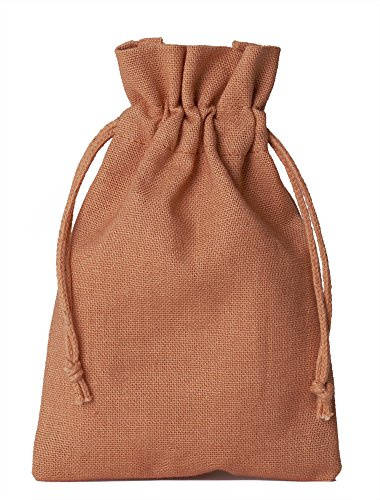 | 5 Baumwollsäckchen,Stoffbeutel, 30x20 cm mit Baumwollkordel, Geschenksäckchen, Nikolaussäckchen, Ostern, Geburtstag, Weihnachtsverpackung (Kupfer)