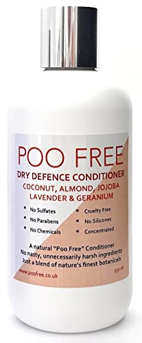 99% Natural ACONDICIONADOR - Para CABELLO SECO - COCO, ALMENDRA, JOJOBA, GERANIO & LAVANDA - 250ml de POO FREE. Sin Sulfatos, Sin Parabenos, Sin Silicona. Concentrado. pH 5.5 para Pieles Sensibles.