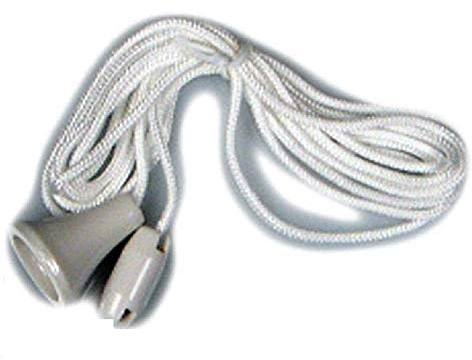 K M Electronics® Ceiling Light Switch White Nylon Pull Cord Bathroom Shower 1.5M