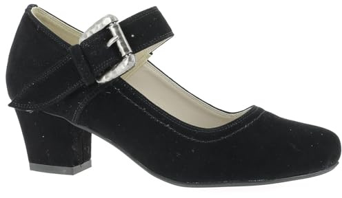 Hirschkogel Damen Trachten Pumps, schwarz, 38 EU