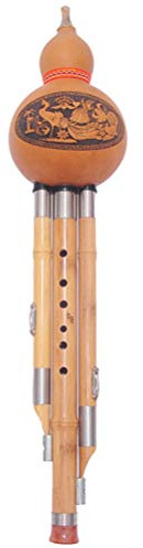 EXCEART Ethnisches Instrument C-taste Hulusi Hulusi-musikinstrument Folk-bawu-flöte Chinesischer Kürbiskürbis Hulusi Kürbisflöte Chinesische Hulusi China Liebhaber Röhrenförmig Hölzern