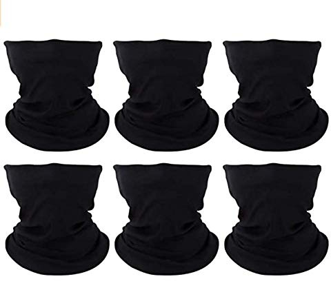 GUIFIER 6 stycken sömlösa bandanas ansiktsmask pannband halsduk, multifunktionell huvudbonader, huvudduk bandana hårband, växelduk bandana mask halsduk huvudduk UV-motstånd