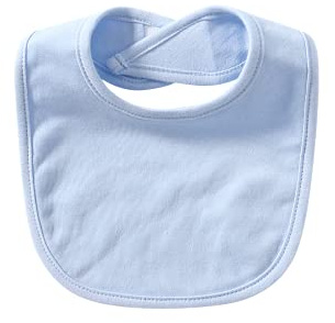 Baby's - Set di 7 fazzoletti da collo a doppio strato, 100% cotone, assorbenti, Blu (100% cotone, velcro), 0-6 Mesi