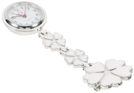 Uhr Blumen Taschenuhr Krankenschwesteruhr Schwesternuhr Digital Quarzwerk Blumen Ansteckuhr Pflegeuhr Geschenke Pflege Pulsuhr Damen Kinder Mädchen Geschenk