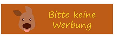 banjado® Keine Werbung Aufkleber Briefkasten/Aufkleber Keine Werbung wetterfest & UV-beständig/Sticker keine Werbung mit Motiv/Keine Werbung Aufkleber lustig