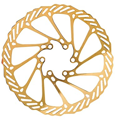 Fahrrad Scheiben Bremsscheibe,Asudaro 160 mm 180mm 203mm Bremsscheibe Metall Fahrradscheiben 6 Nägel Scheibenbremsscheibe für die meisten Rennräder Mountainbike BMX MTB,Gold 160MM