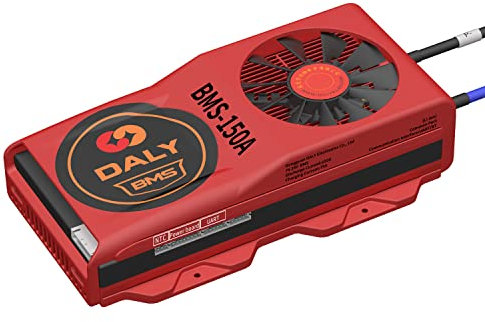 Daly Smart BMS 7S Li-Ion 24V 150A, Placa Protección Inteligente de Batería de Litio, con Bluetooth, Equilibrio, Ventilador para Almacenamiento de Energía Solar en el hoga, Inversor