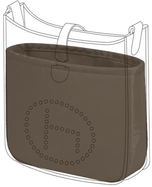 DGAZ Handtaschen Organizer Einsatz, Seide Innentasche für Hermes Evelyne TPM/PM/GM/TGM Taschen, Leicht Organizer Innentaschen (Etoupe Grey, TPM)