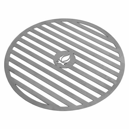 Cookking - Plaque de cuisson en acier inox pour braséro de 82 cm à 102cm avec une grille 40 à 50cm - Ø 82 cm