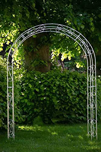 KUHEIGA Breiter Rosenbogen aus 12mm Massiveisen! Breite: 180cm Zink/Verzinkt