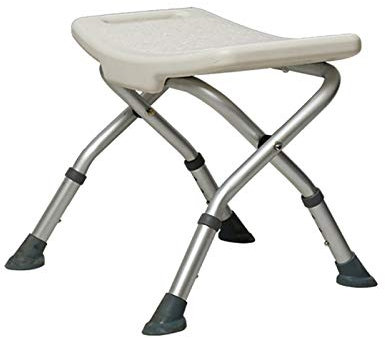 GoodBZ Duschhocker Badewannensitz Badezimmerhocker Hocker mit rutschfesten Füßen Höhenverstellbare Ablaufbohrung Aid Hocker Qf Shop (Color : White)