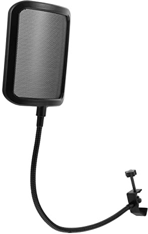 Mikinona Blowout Filter Microphone Clip for Metal Mic Wind Screen Microphone Mic Shield Net Filter for Recording Use