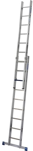 KRAUSE | Profi-Schiebeleiter STABILO + S | Stufen-Sprossen-Kombination | 2 x 9 Stufen/Sprossen