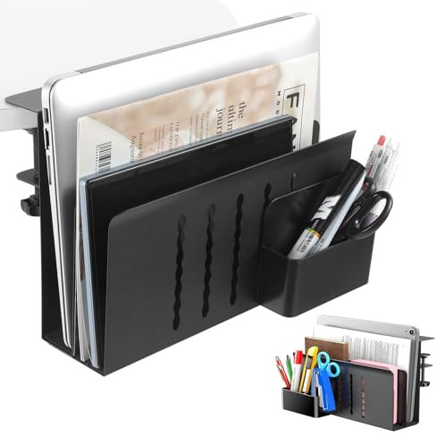 Schreibtisch Seitenaufbewahrung,PC Halterung Seite Schreibtisch,schublade unter schreibtisch,Kabelsystem für Den Untertisch Ohne Bohrer,Schreibtisch Zubehör für Büro Und Home Office Schreibtische